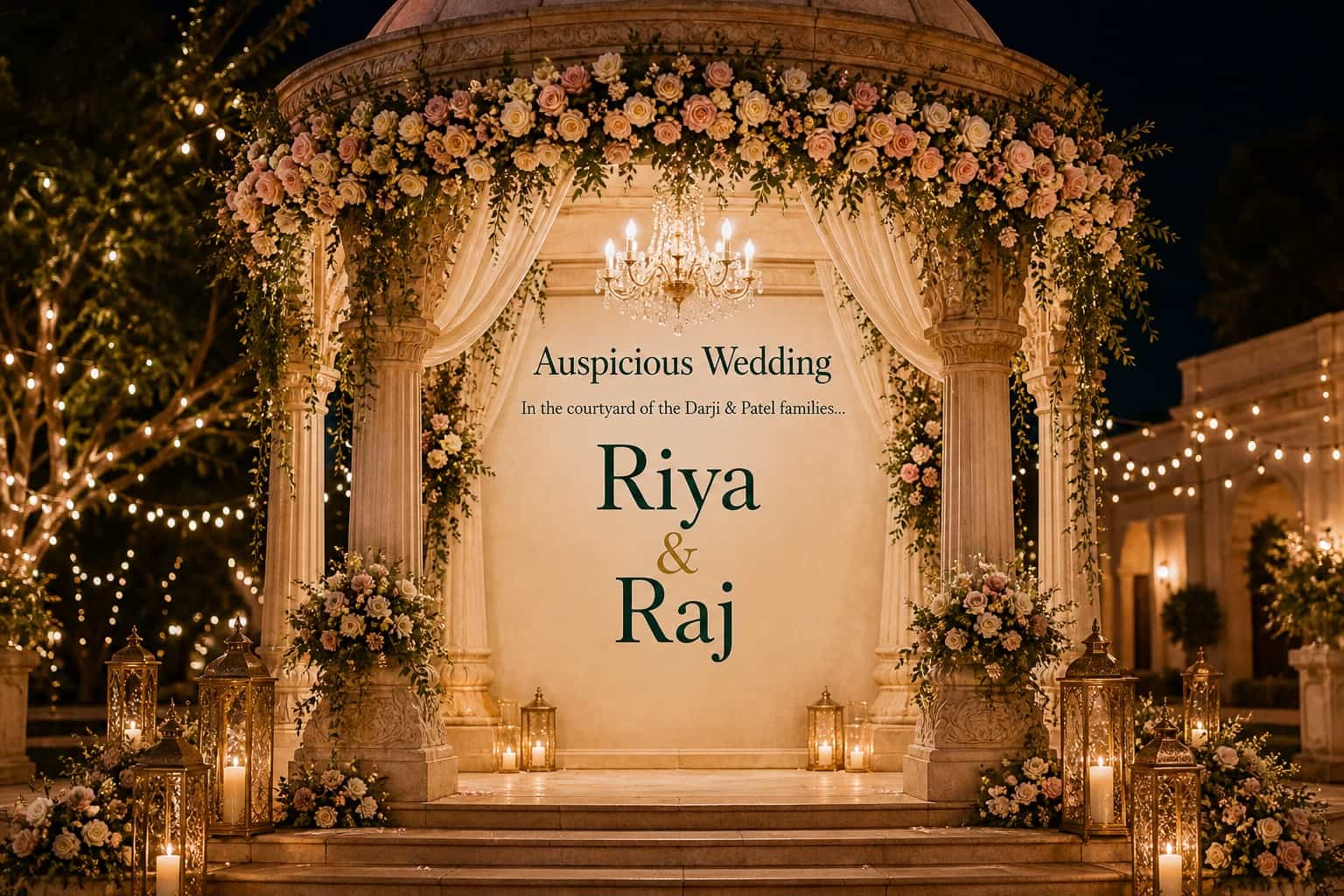 Sacred Mandap wedding invitation template