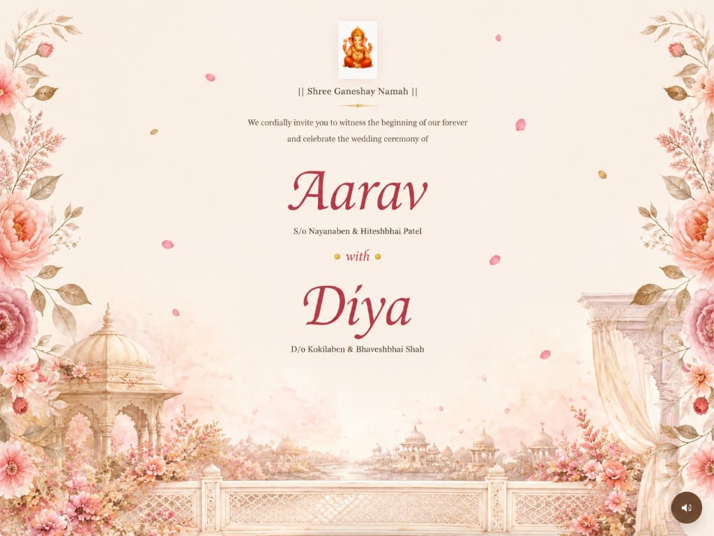 Mangal Safar wedding invitation template