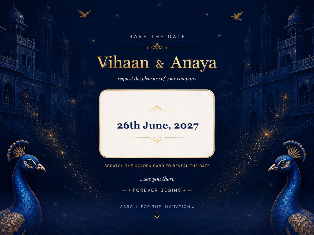Palace Engage wedding invitation template