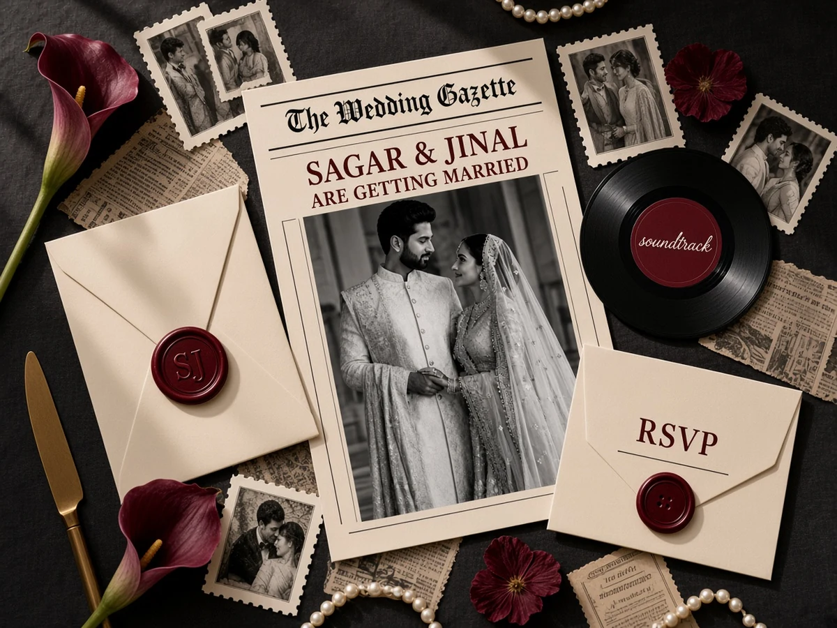 Wedding Gazette wedding invitation template